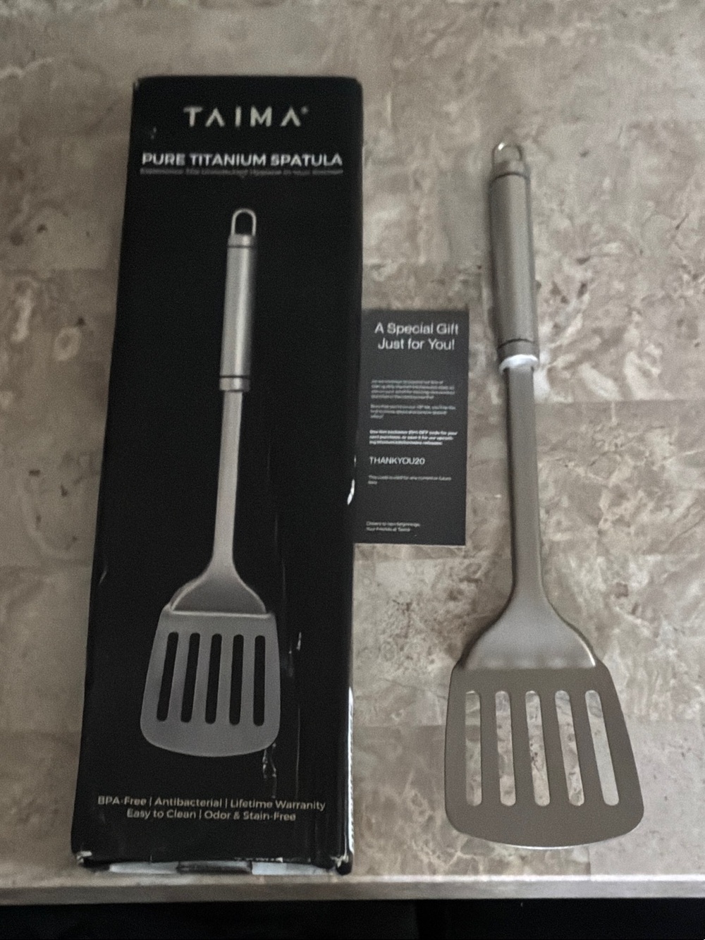 Tai Titanium Slotted Spatula - Silver
